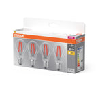 Osram / Ledvance LED Filament Base Classic A klar 300° 7-60W/827 warmweiß 806lm E27 220-240V 4er Pack – Verpackung 2