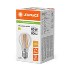 Osram / Ledvance LED Filament Classic A klar 300° Performance 5,9-60W/827 warmweiß 806lm E27 220-240V dimmbar – Verpackung 2