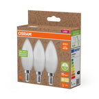 Osram / Ledvance LED Star Kerze B matt 220° 4,9-40W/827 warmweiß 470lm E14 220-240V 3er Pack – Verpackung 2
