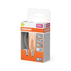 Osram / Ledvance LED Filament Star Kerze B klar 300° 3,4-40W/840 kaltweiß 470lm E14 220-240V 2er Pack – Verpackung 2
