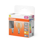 Osram / Ledvance LED Filament Star Tropfen P klar 300° 3,4-40W/827 warmweiß 470lm E14 220-240V 2er Pack – Verpackung 2