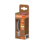 Osram / Ledvance LED Filament Kerze B klar 300° UltraEfficient 2,5-40W/827 warmweiß 470lm E14 220-240V dimmbar – Verpackung 2