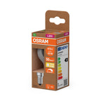 Osram / Ledvance LED Filament Tropfen P klar 300° UltraEfficient 2,5-40W/827 warmweiß 470lm E14 220-240V dimmbar – Verpackung 2