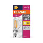 Osram LED Value Classic P Filament 4-40W/827 E14 470lm klar warmweiß nicht dimmbar – Verpackung