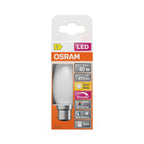 Osram LED Filament Superstar+ Kerze B matt 300° 3,4-40W/927 warmweiß 470lm B22d 220-240V dimmbar – Verpackung