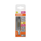 Osram LED Filament Superstar+ Kerze BA klar Windstoß 300° 3,4-40W/927 warmweiß 470lm E14 220-240V dimmbar – Verpackung