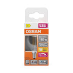 Osram LED Filament Superstar+ Tropfen P klar 300° 3,4-40W/927 warmweiß 470lm E14 220-240V dimmbar – Verpackung
