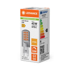 Osram LED Pin klar 300° Performance 4-40W/827 warmweiß 470lm G9 220-240V dimmbar – Verpackung 2
