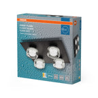Osram LED Deckenleuchte Orbis Flame 4-flammig Click – Verpackung, räumliche Ansicht