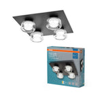 Osram LED Deckenleuchte Orbis Flame 4-flammig Click – Produkt mit Verpackung