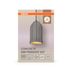 Osram Pendelleuchte Decor Concrete Sim 1-flammig E27 – Verpackung Vorderseite