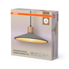 Osram Pendelleuchte Decor Concrete 320mm 1-flammig E27 – Verpackung, räumliche Ansicht
