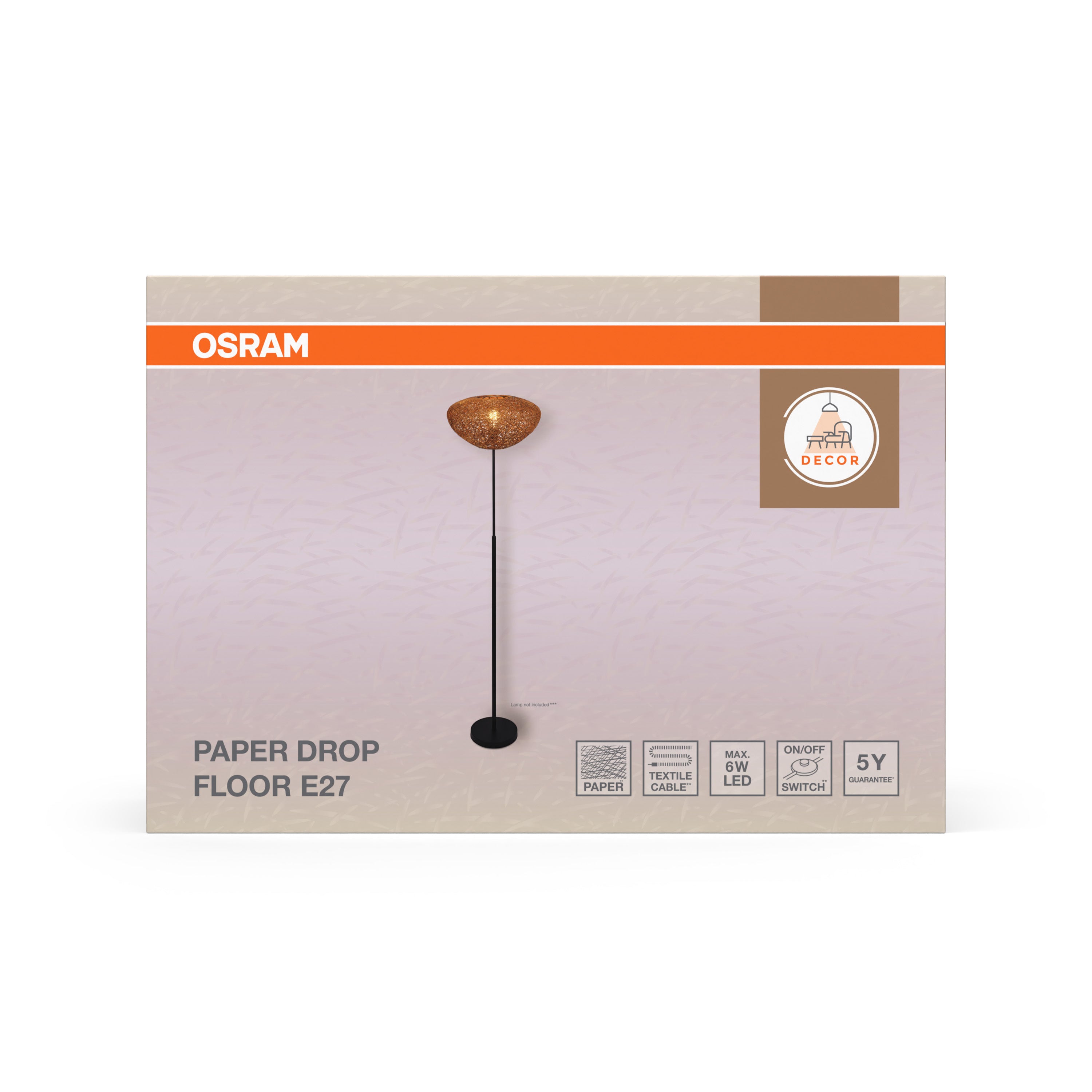 Osram Stehleuchte Decor Paper Drop 1-flammig E27 – Verpackung Vorderseite
