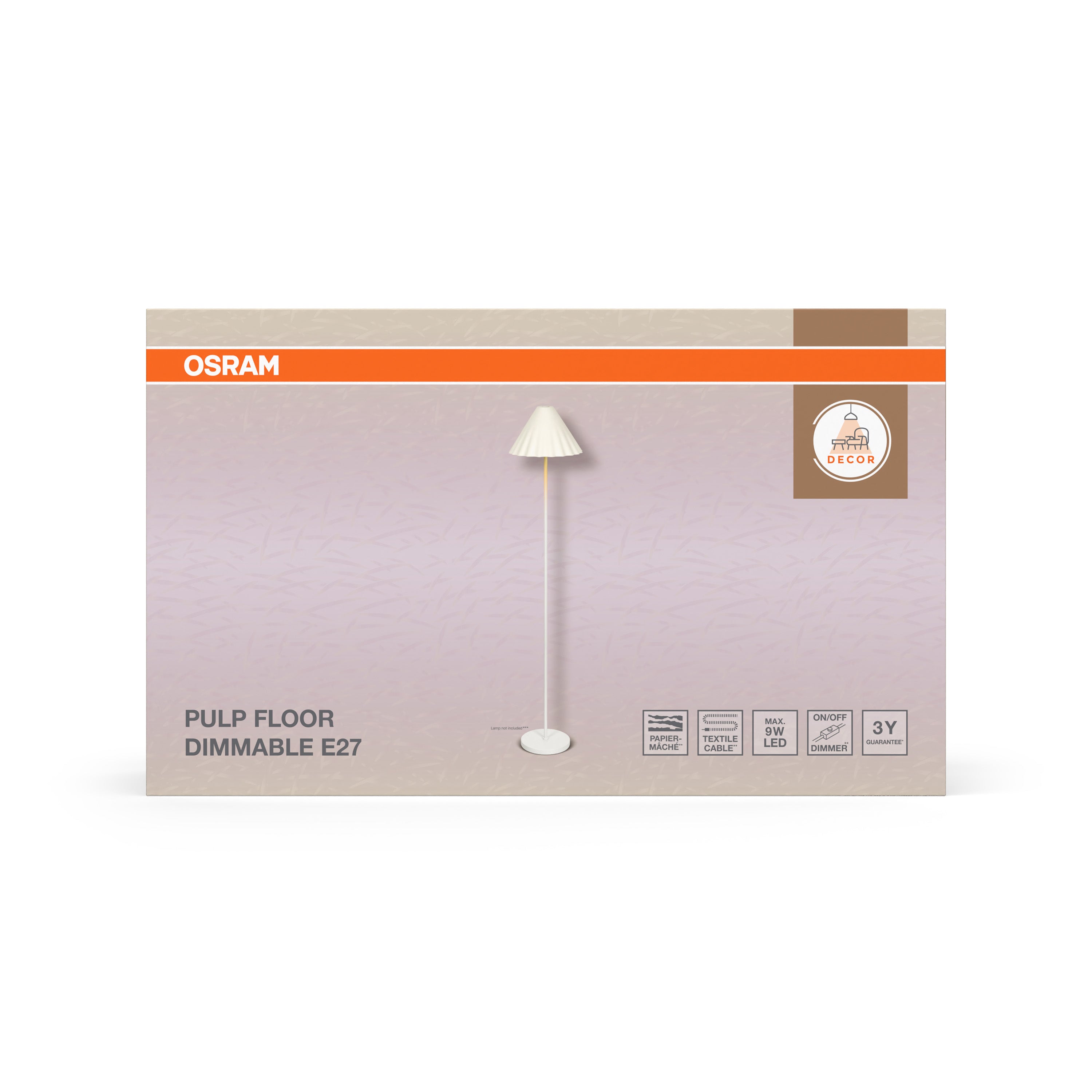 Osram Stehleuchte Decor Pulp 1-flammig E27 – Verpackung Vorderseite