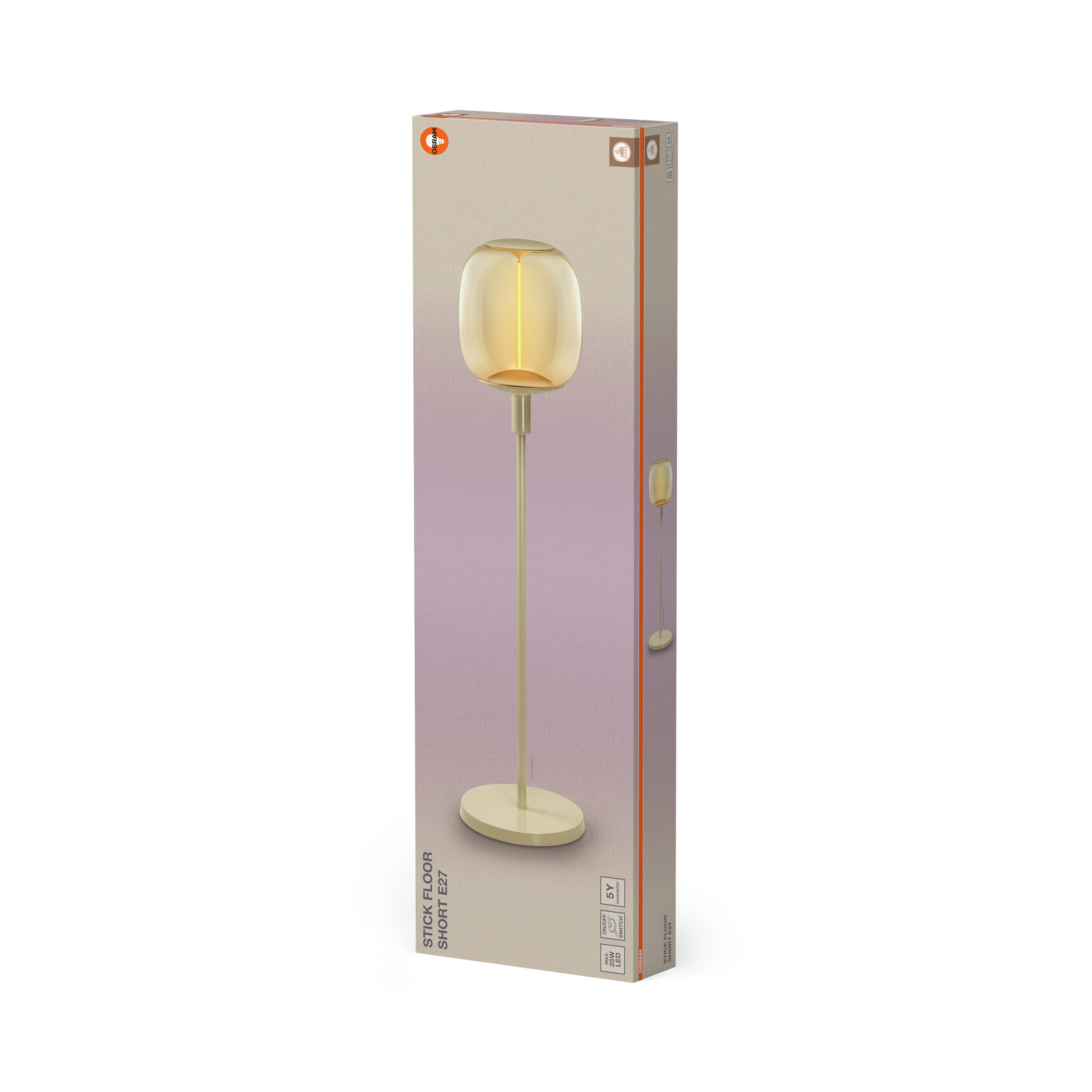Osram Stehleuchte Decor Stick Short 1-flammig E27 – Verpackung, räumliche Ansicht