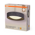 Osram LED Pendelleuchte Decor Felt Cylinder – Verpackung, räumliche Ansicht