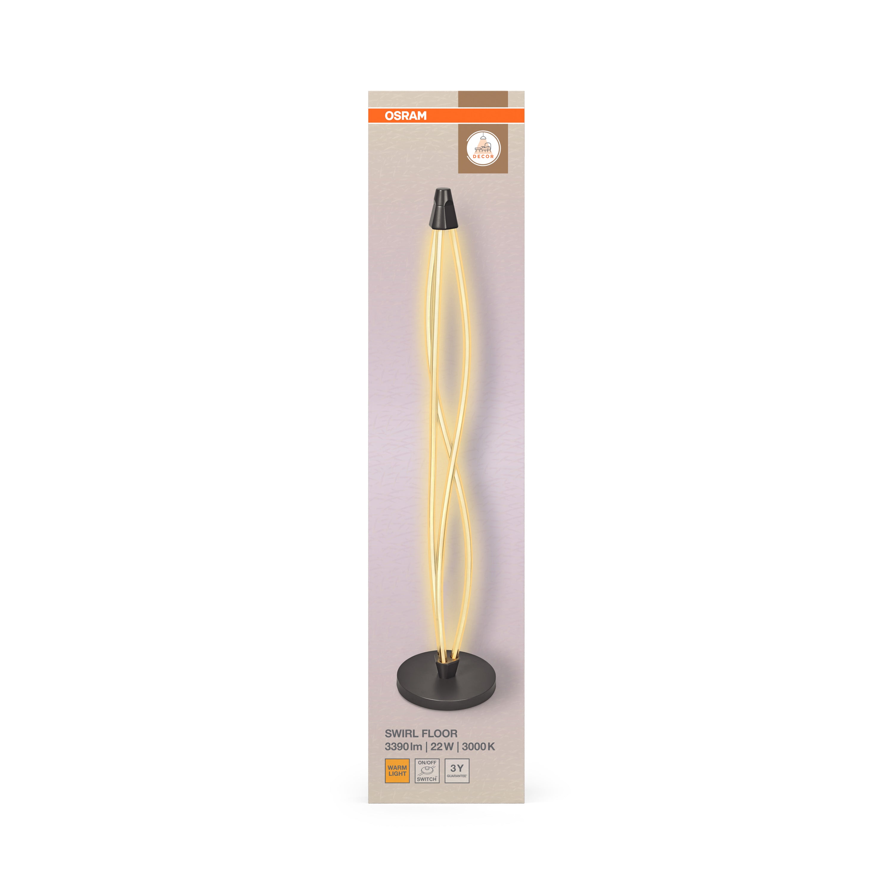 Osram LED Stehleuchte Decor Swirl Touch – Verpackung Vorderseite