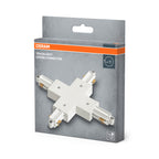 Osram Stromschienen-Zubehör Tracklight Cross Connector weiß – Verpackung, räumliche Ansicht