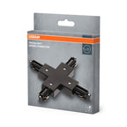 Osram Stromschienen-Zubehör Tracklight Cross Connector schwarz – Verpackung, räumliche Ansicht