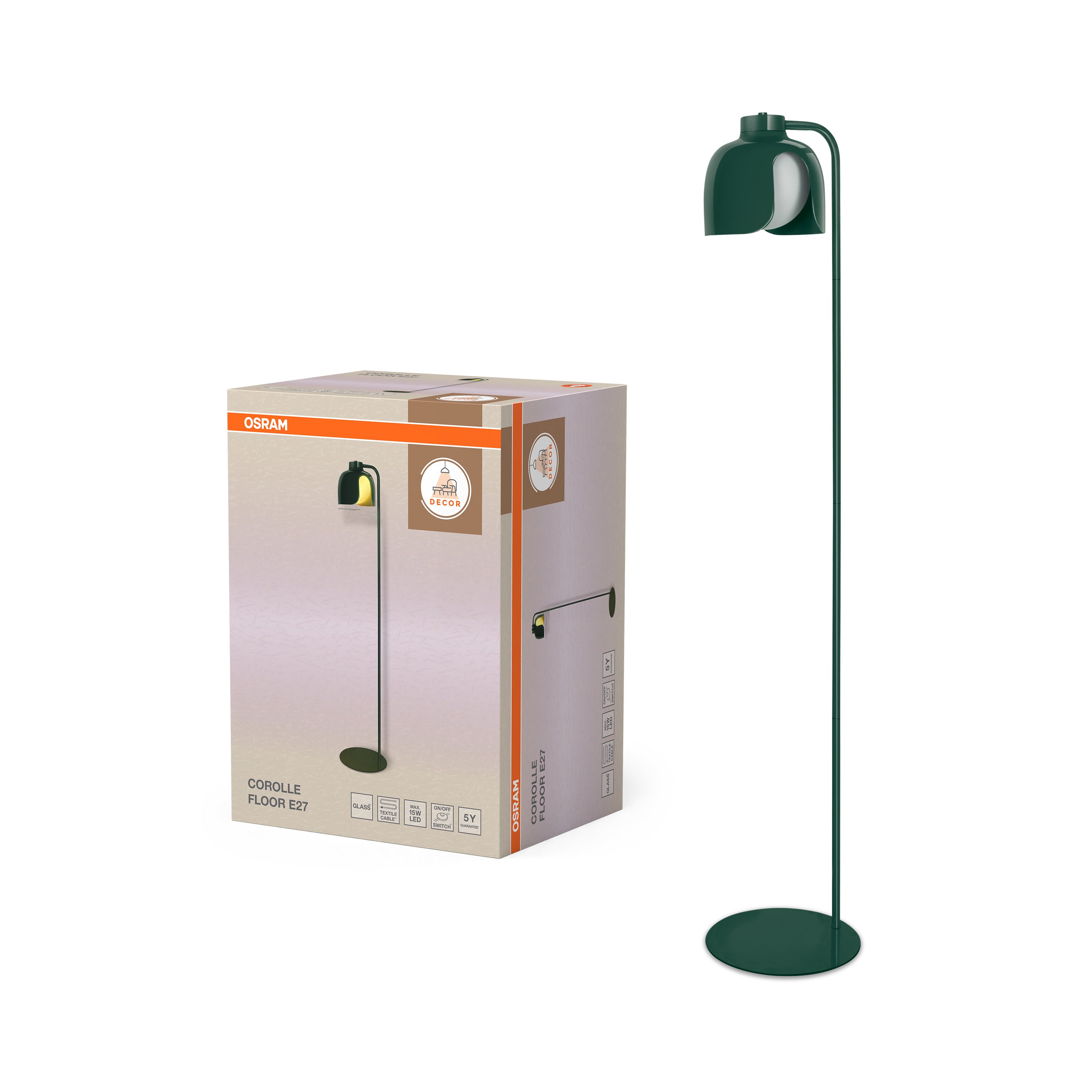 Osram Stehleuchte Decor Corolle 1-flammig E27 – Produkt mit Verpackung