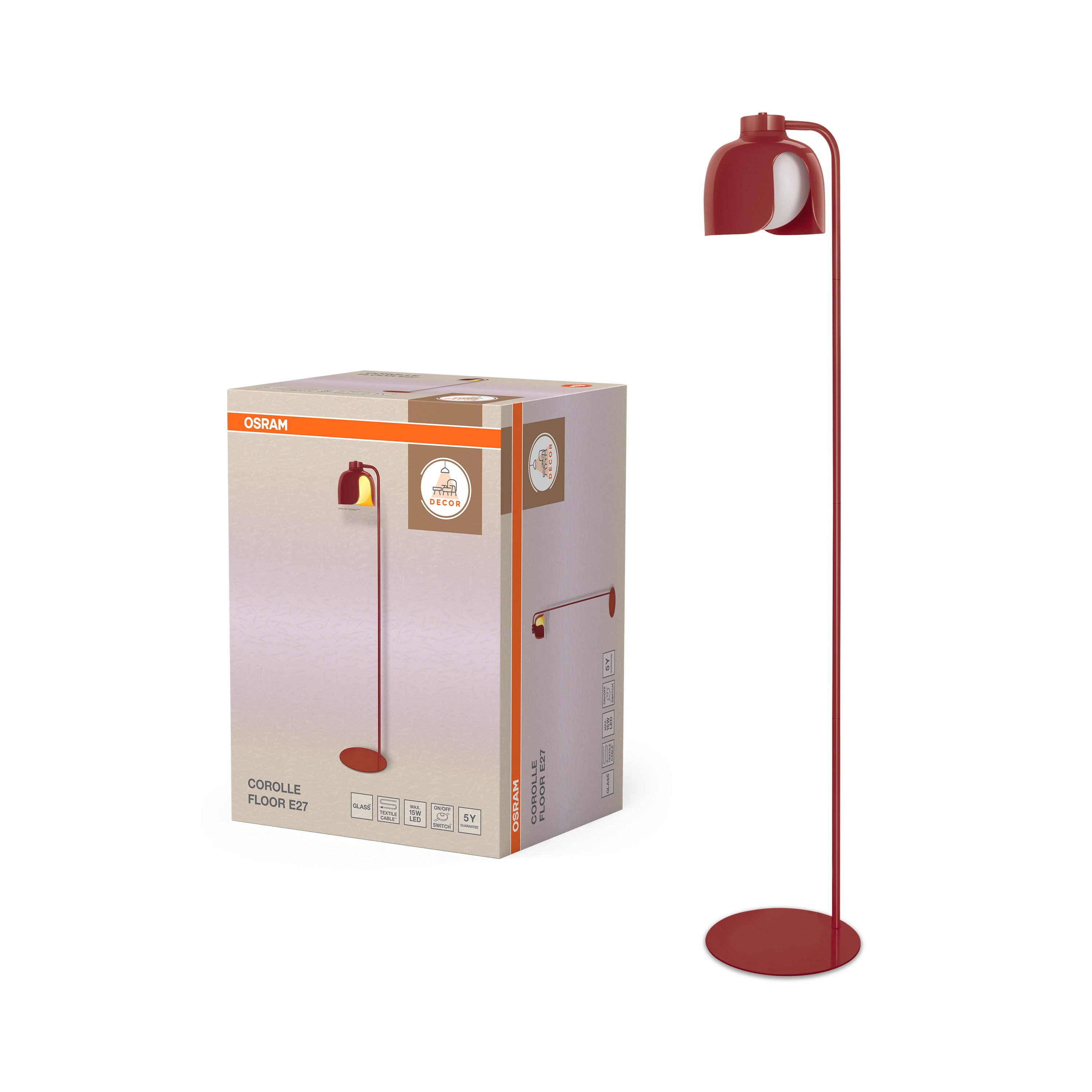 Osram Stehleuchte Decor Corolle 1-flammig E27 – Produkt mit Verpackung