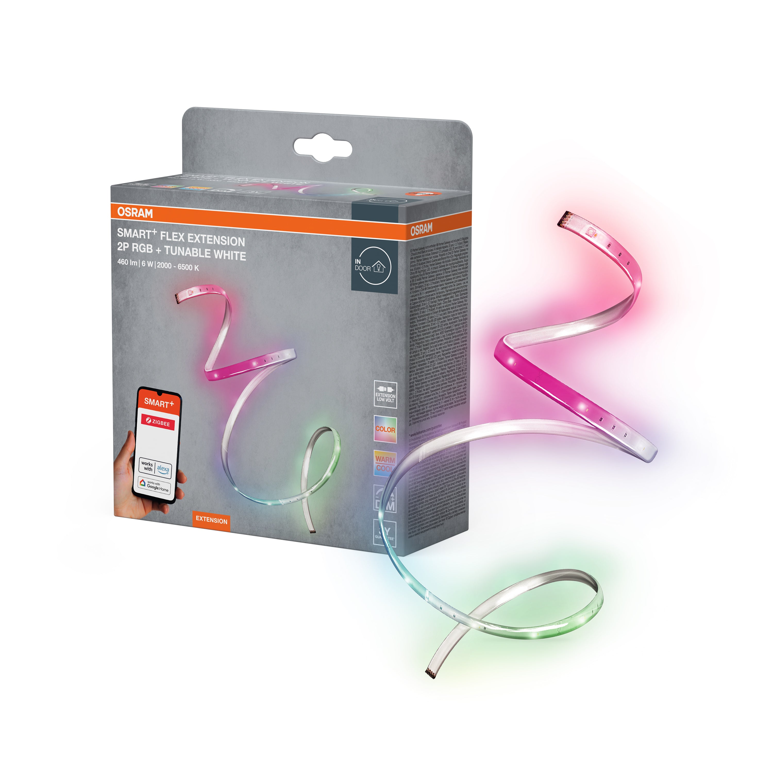 Osram LED-Band Smart+ ZigBee RGBW 2p Extension – Produkt mit Verpackung