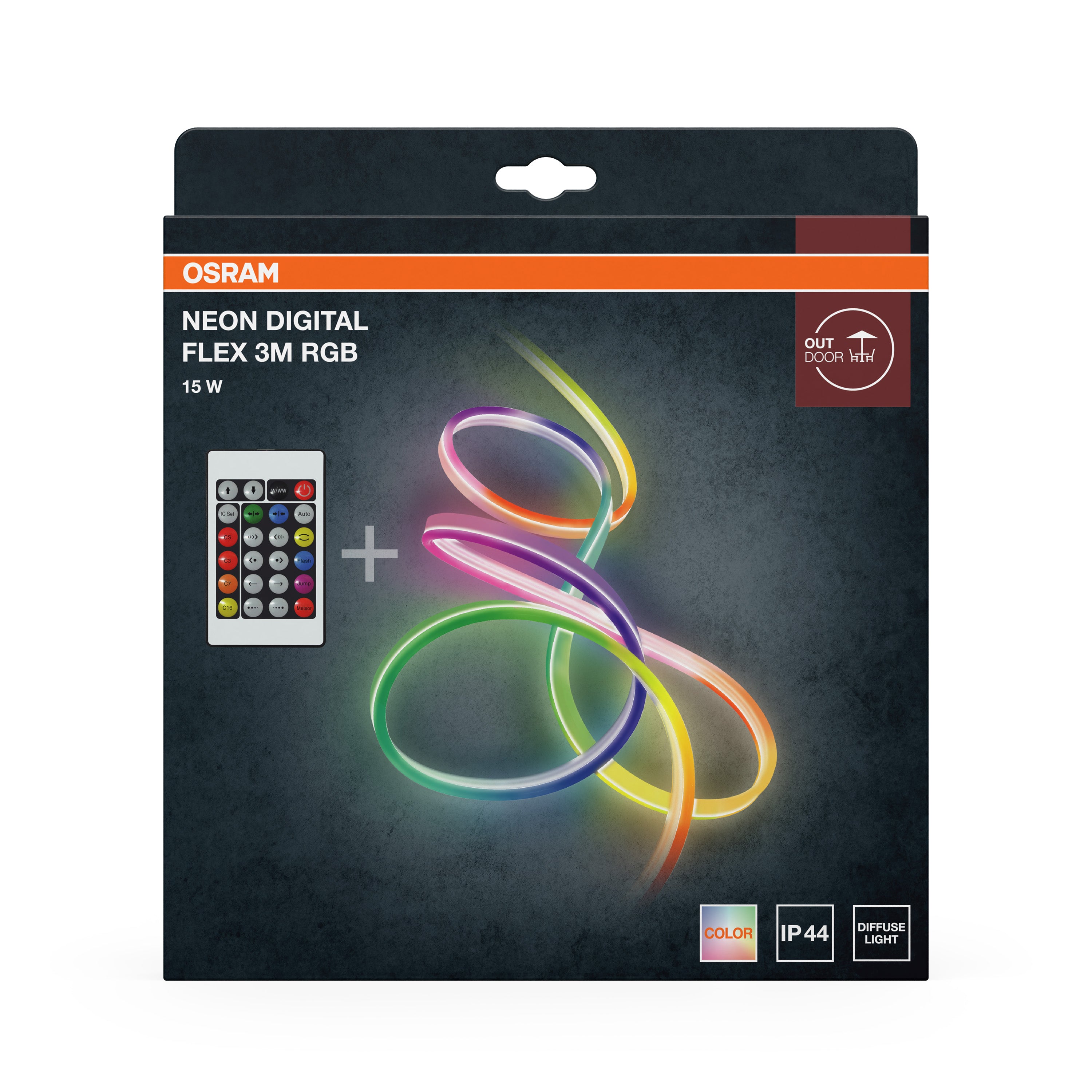 Osram LED-Band Neon Digital 3m RGB Remote Control – Verpackung Vorderseite
