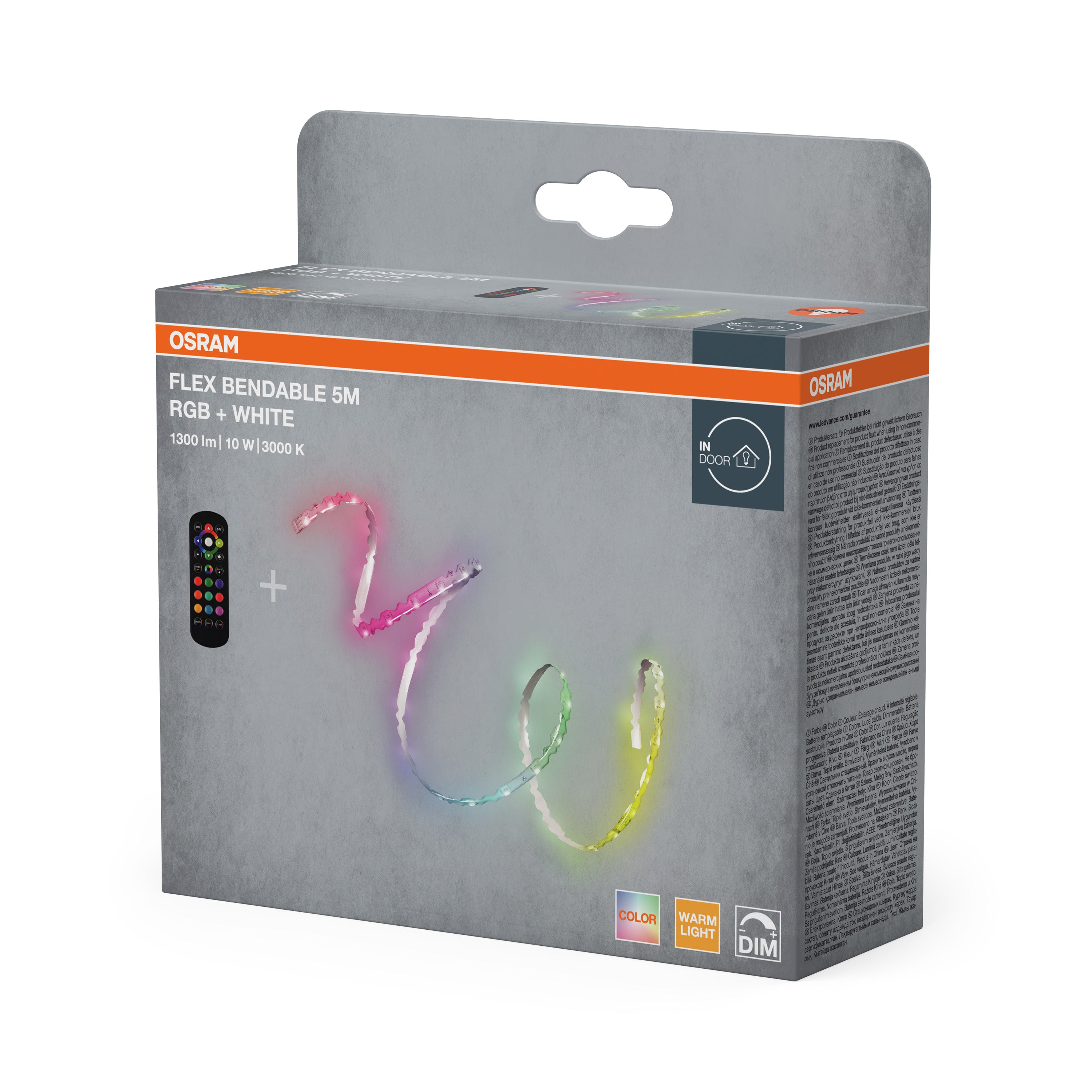 Osram LED-Band Bendable 5m RGB Remote Control – Verpackung, räumliche Ansicht