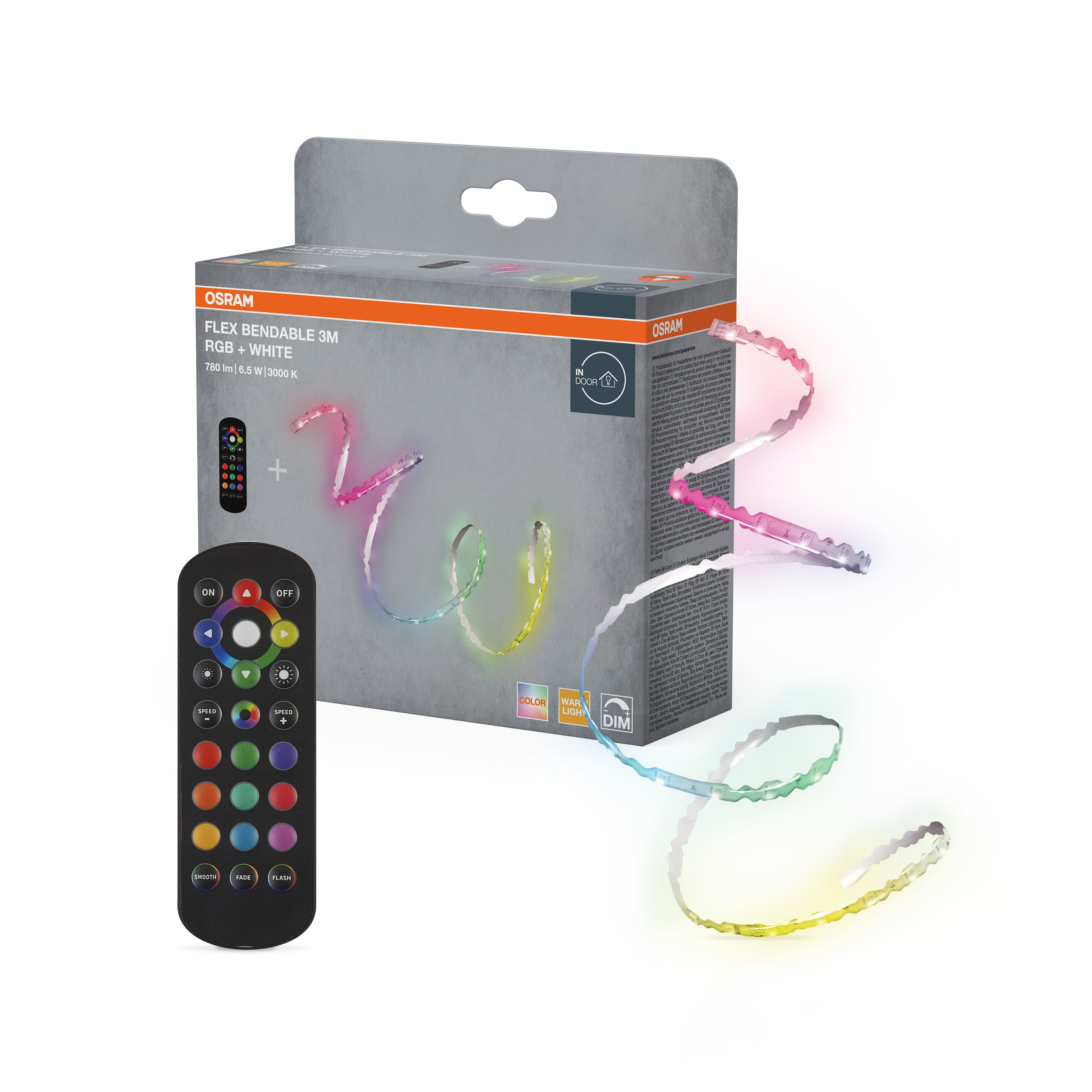 Osram LED-Band Bendable 3m RGB Remote Control – Produkt mit Verpackung
