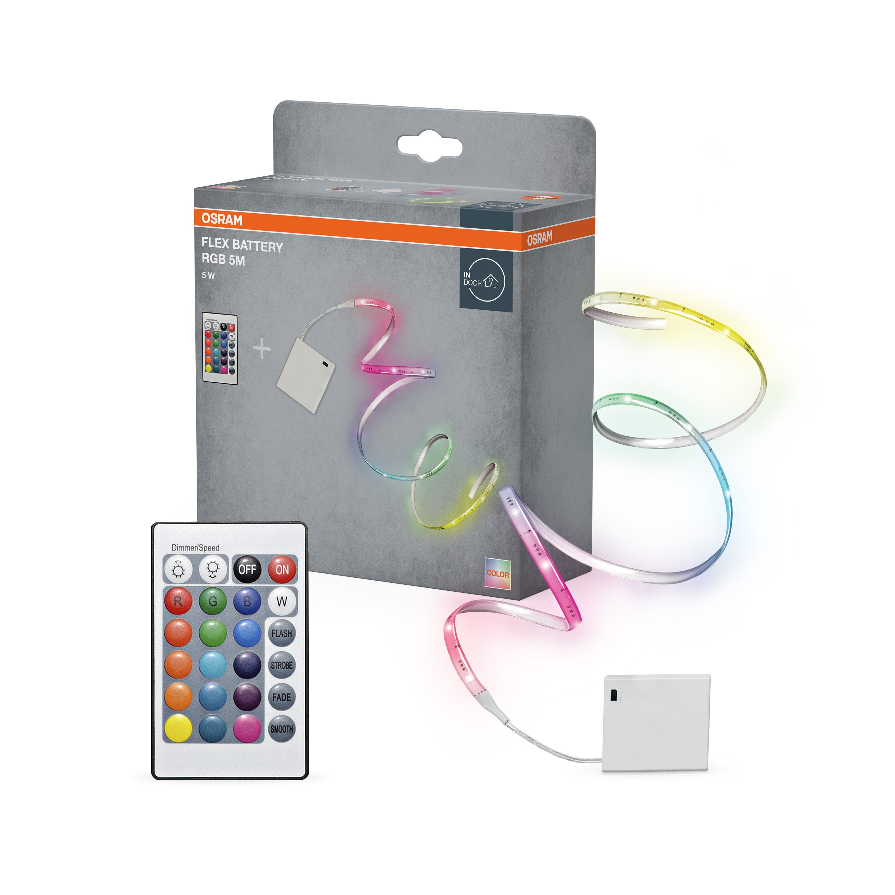 Osram LED-Band RGB Battery 5m Remote Control – Produkt mit Verpackung