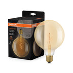 Osram LED Filament Globe G125 klar gold 320° – Produkt mit Verpackung