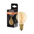 Osram LED Filament Classic P klar gold 320° – Produkt mit Verpackung
