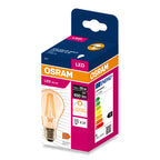 Osram LED Filament Classic A klar gold 300° – Verpackung, räumliche Ansicht