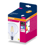 Osram LED Filament Globe G95 klar 300° – Verpackung, räumliche Ansicht