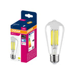 Osram LED Filament Edison klar 300° – Produkt mit Verpackung