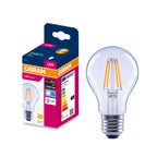 Osram LED Filament Classic A klar 300° – Produkt mit Verpackung