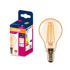 Osram LED Filament Classic P klar gold 300° – Produkt mit Verpackung