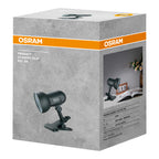 Osram Klemmleuchte Panan Classic E27 – Verpackung, räumliche Ansicht