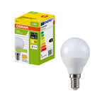 Osram LED Recycled Plastic Classic P matt 180° – Produkt mit Verpackung