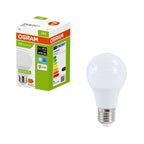 Osram LED Recycled Plastic Classic A matt 200° – Produkt mit Verpackung