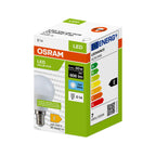 Osram LED Recycled Plastic Classic P matt 180° – Verpackung, räumliche Ansicht