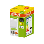 Osram LED Recycled Plastic Classic A matt 200° – Verpackung, räumliche Ansicht