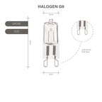 Modee Halogen 42W/827 220-240V G9 klar echt warmweiß dimmbar Stiftsockellampe ersetzt 56W