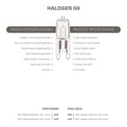 Modee Halogen 42W/827 220-240V G9 klar echt warmweiß dimmbar Stiftsockellampe ersetzt 56W