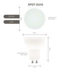 Modee LED Spot Alu-Plastic PAR16 5-35W/827 GU10 110° 400lm warmweiß nicht dimmbar