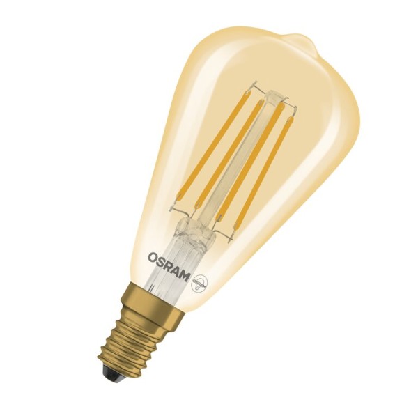 Osram / Ledvance LED Filament Vintage 1906 Edison ST klar 320° 4,8-32W/822 extra warmweiß 360lm E14 220-240V dimmbar