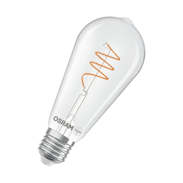 Osram / Ledvance LED Filament Vintage 1906 Edison ST klar 300° Spiral 3,4-40W/827 warmweiß 470lm E27 220-240V