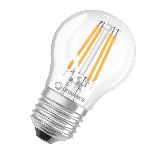 Osram / Ledvance LED Filament Tropfen P klar 300° Superior 4,2-40W/927 warmweiß 470lm E27 220-240V dimmbar