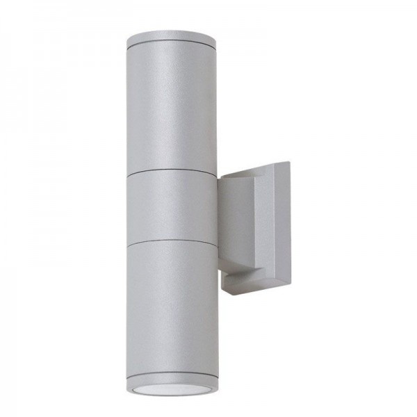 I-Light Wandleuchte Rund Silber, IP 54 2 x GU10