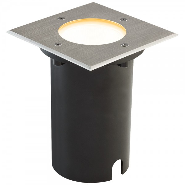 EVN Power-LED Bodeneinbauleuchte Edelstahl Optik viereckig 125x125x157mm 11W 3000K 740lm 41-80° 100-240V IP67